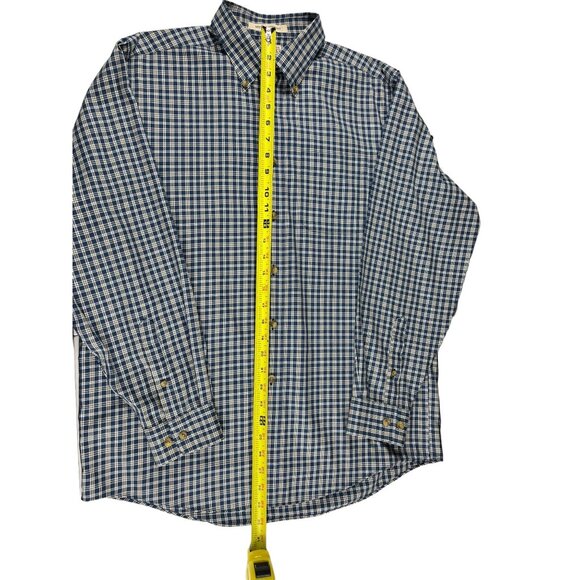 L.L. Bean Wrinkle Resistant Plaid Long Sleeve Button-down Shirt Size Medium - Picture 8 of 11